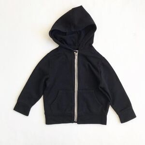 Old Navy black zip up hooded sweatshirt EUC 2T